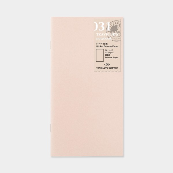 Travelers Notebook Regular "031" Trägerpapier für Aufkleber
