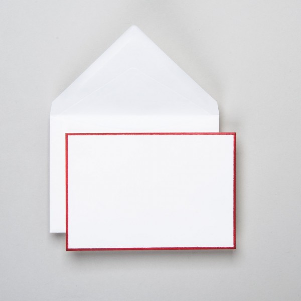 Umschlag handgerändert in rot groß