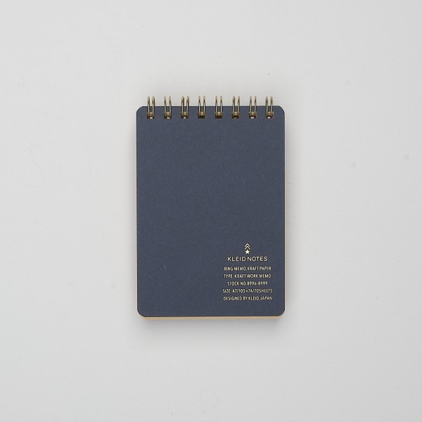 Kleid Ringbuch mit Kraftpapier marineblau (A7)