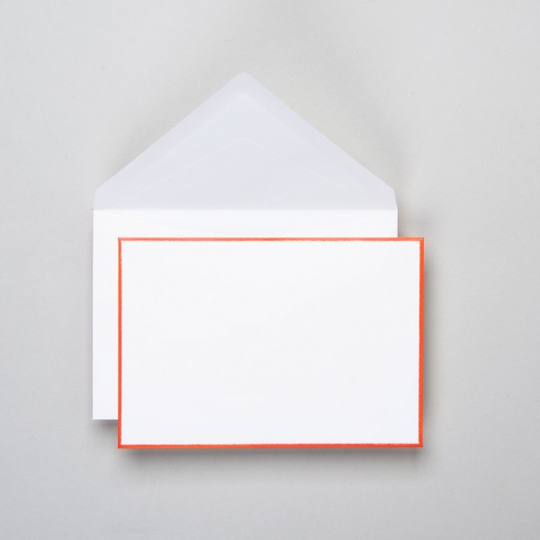 Umschlag handgerändert in orange groß